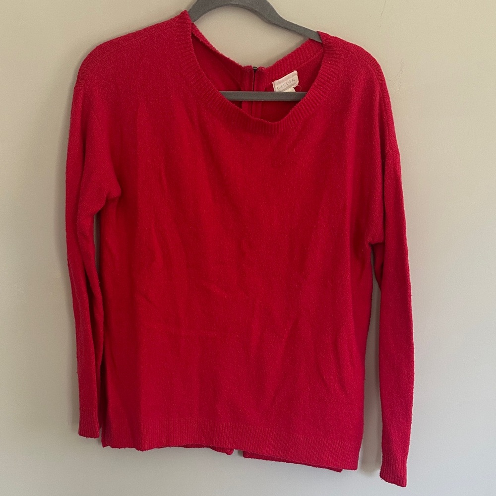Caslon Vibrant Fuchsia Crewneck Knit Top